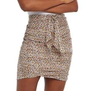 ba&sh Dina Tie Waist Mini Skirt In Ecru Size Small